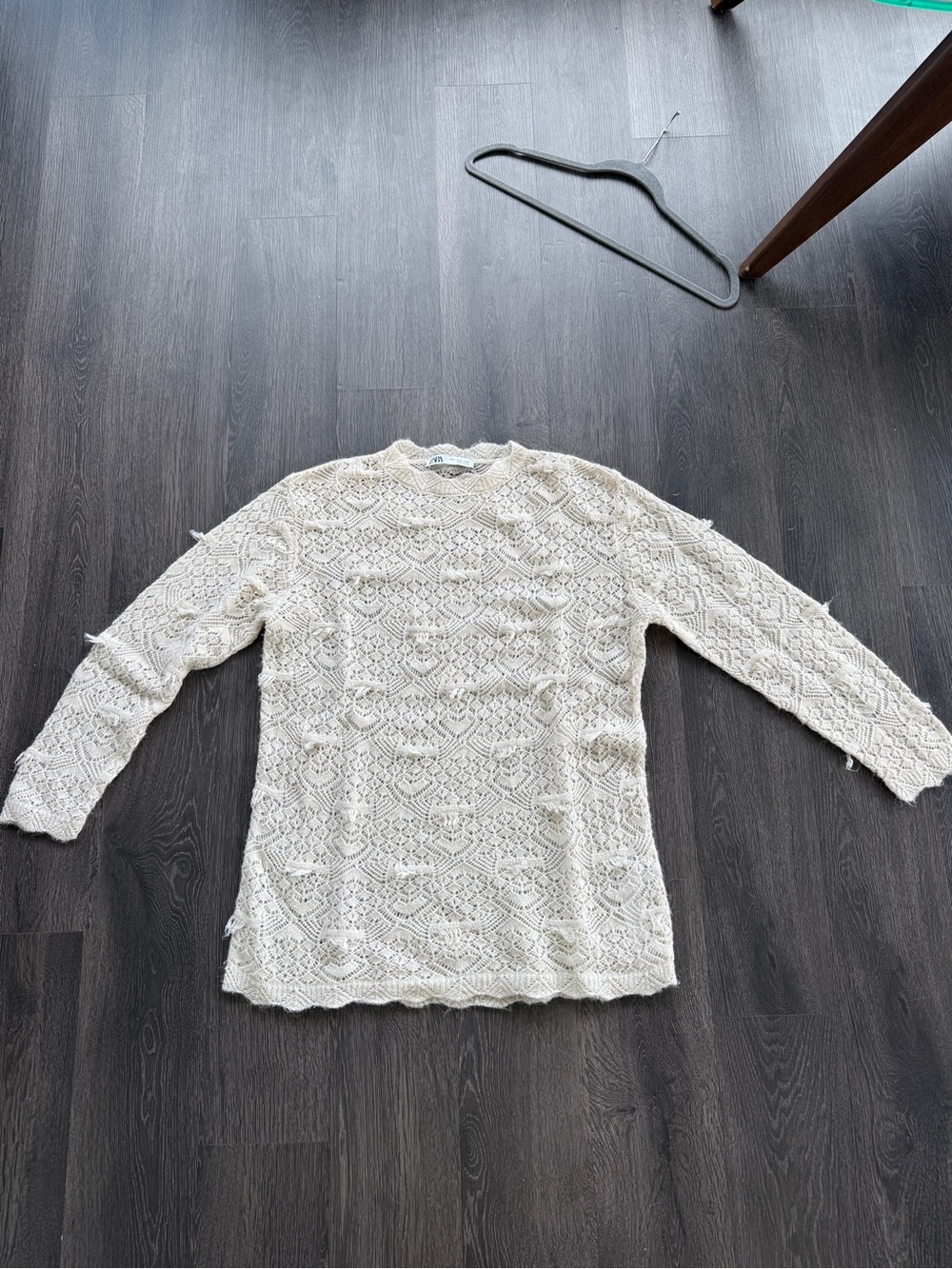Zara Cream Knit Sweater